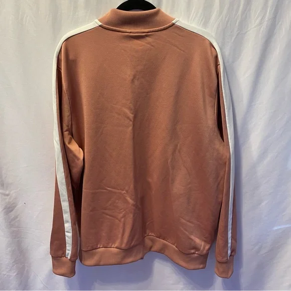 Puma Mens Pink/White Track Jacket XXL Long Sleeve Pocket Zip Athletic Sporty - Picture 8 of 14